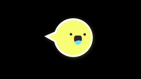 Überraschungs-Emoji-Loop-Animationsvideo,-Transparenter-Hintergrund-Mit-Alphakanal